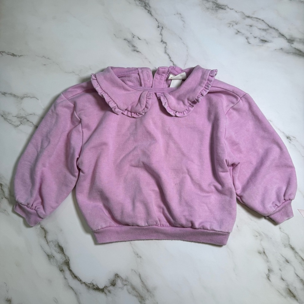 Cat & Jack Lavender Ruffle Sweatshirt